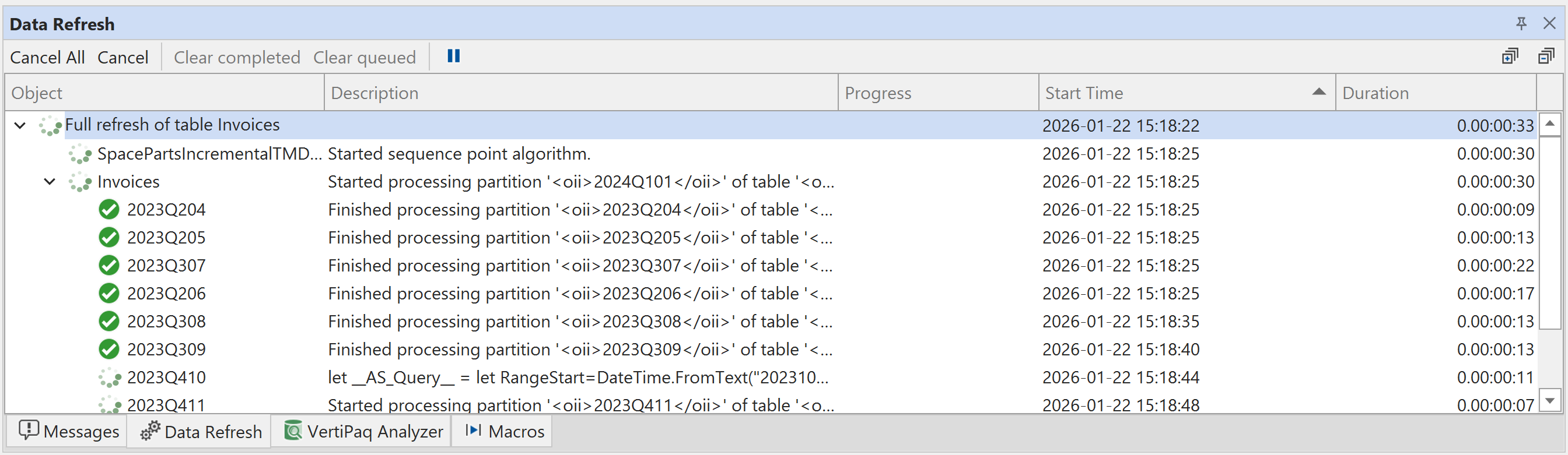 Data Refresh View2